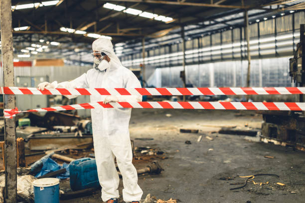 Professional Biohazard Cleanup technician working in Greenbrier, AR
